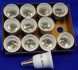 5 x Adapter E27 auf E14 E27-E14  für Glühlampen Halogenlampen LED NEU !