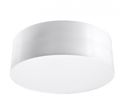 Wohnzimmer Deckenlampe rund 25cm weiß PVC inkl. LED warmweiß 7,5W