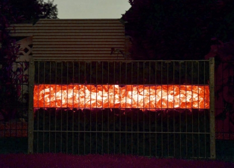 Gabionenzaun Leuchröhre 1,40 m LED Orange 360° inkl. Netzteil