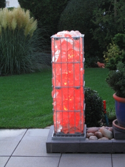 LED Gabionenzaun Leuchte 1m ideal für Gabionensäule LED Rot