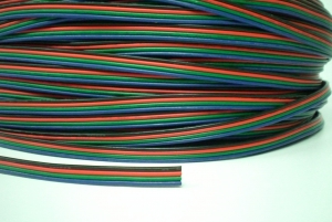 Kabel 4-adrig flach für RGB LED Streifen, Bänder 10 m
