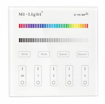 LED Touch Controller Glas 4 Zonen RGB/RGB+W Wandmontage