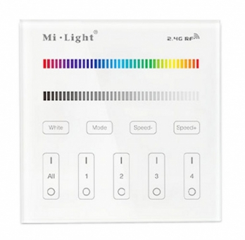 LED Touch Controller Glas 4 Zonen Universal Wandmontage