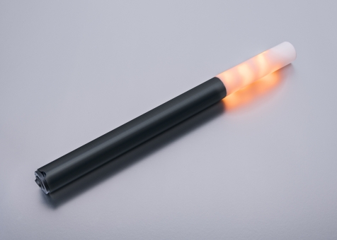 LED Fackel große Flamme Länge 495 mm schwarzer Schaft