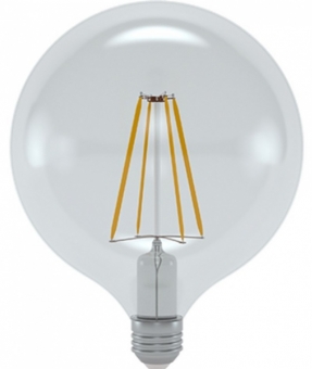 LED Globe 4 W klar Ø 95 mm Filament E27 450 Lumen warmweiß