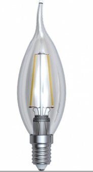 LED Kerze Wind 4 W klar LED Wendel E14 420 Lumen warmweiß