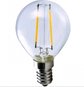 LED Glühlampe Faden-Lampe Tropfen 2 Watt 210 Lumen E14 230 V warmweiß