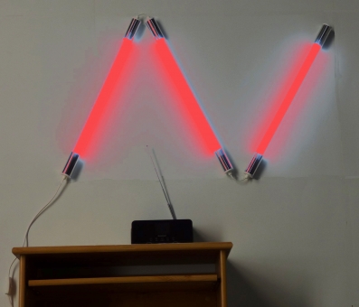 LED Neon-farben Leuchtstab Figuren Set Lichtfarbe Rot