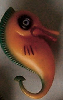 Wassersäulenzubehör Seepferdchen orange