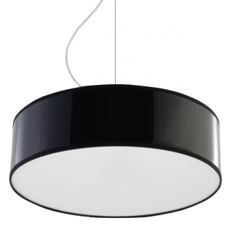 Runde LED Pendellampe 35cm schwarz PVC inkl. LED warmweiß 2x7,5W