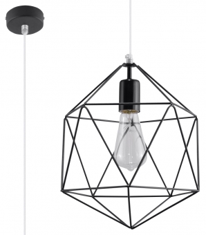 LED-Pendellampe Gaspare schwarzer Lampenschirm inkl. LED warmweiß 7,5W