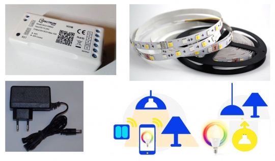 SMART WiFi RGB+CCT LED Stripe 5 m SET ALEXA/Google Sprachsteuerung