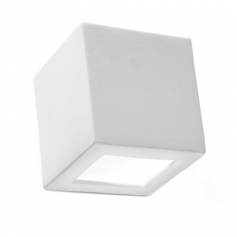 Weiße Keramik Wandleuchte LEO Glas und Keramik inkl. LED warmweiß 7,5W