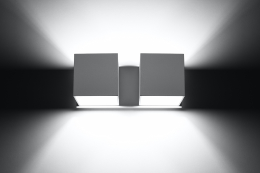 Doppel Wandleuchte weiß Aluminium Gehäuse inkl. LED warmweiß 2x4,5W