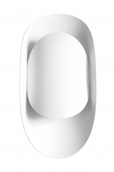 Ovale LED Wandleuchte TEAR Stahl weiß inkl. LED warmweiß 4,5W