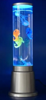 Wassersäulen LED Lampe farbwechseld 3x Seepferdchen