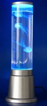Wassersäulen LED Lampe farbig Höhe 360 mm 3x Quallen