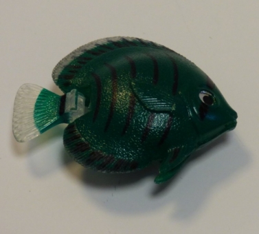 Wassersäulenzubehör Fisch grün beweglicher Schwanz