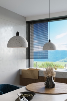 LED Pendelleuchte mit Beton Lampenschirm inkl. LED warmweiß 7,5W |  LichtED.de - LED Lampen und Beleuchtung