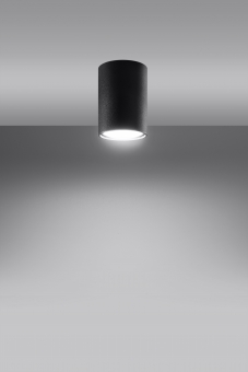 LED Deckenspot LAGOS TUBE 10cm Stahl schwarz inkl. GU10 LED warmweiß 7W 10  cm | LichtED.de - LED Lampen und Beleuchtung