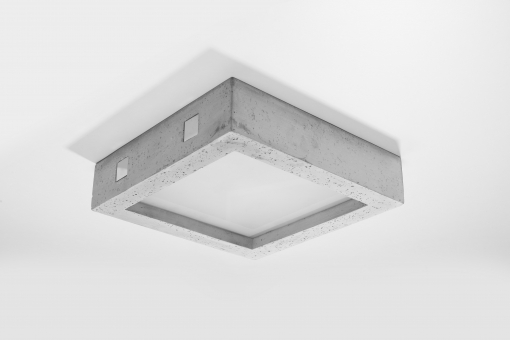 Rechteckige Beton Deckenleuchte Beton und Glas inkl. LED | LichtED.de - LED  Lampen und Beleuchtung