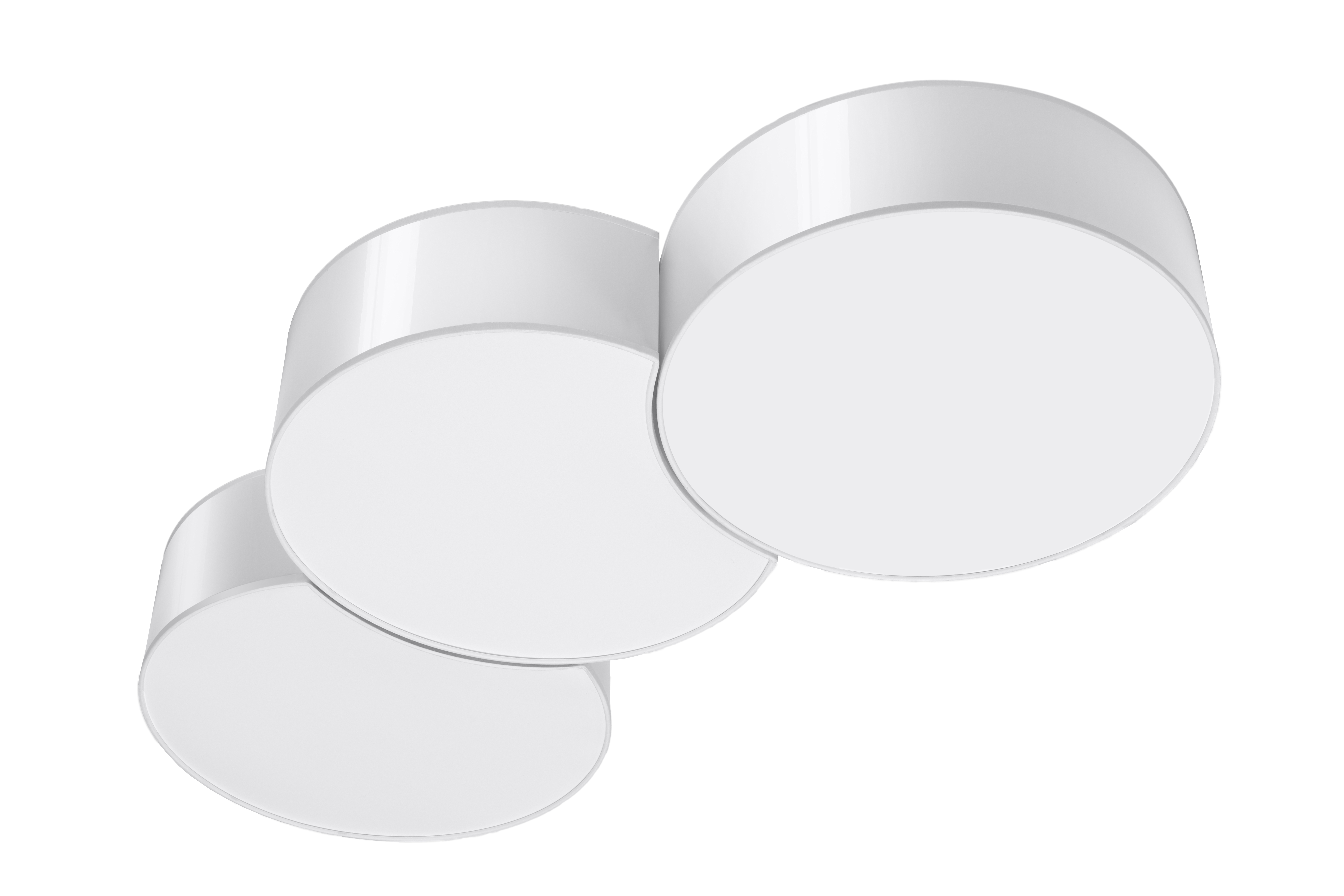 Design-Deckenleuchte 3er-Set weiß PVC inkl. LED warmweiß 6x7,5W