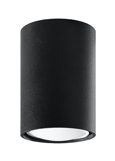LED Deckenspot LAGOS TUBE 10cm Stahl schwarz inkl. GU10 LED warmweiß 7W 10  cm | LichtED.de - LED Lampen und Beleuchtung