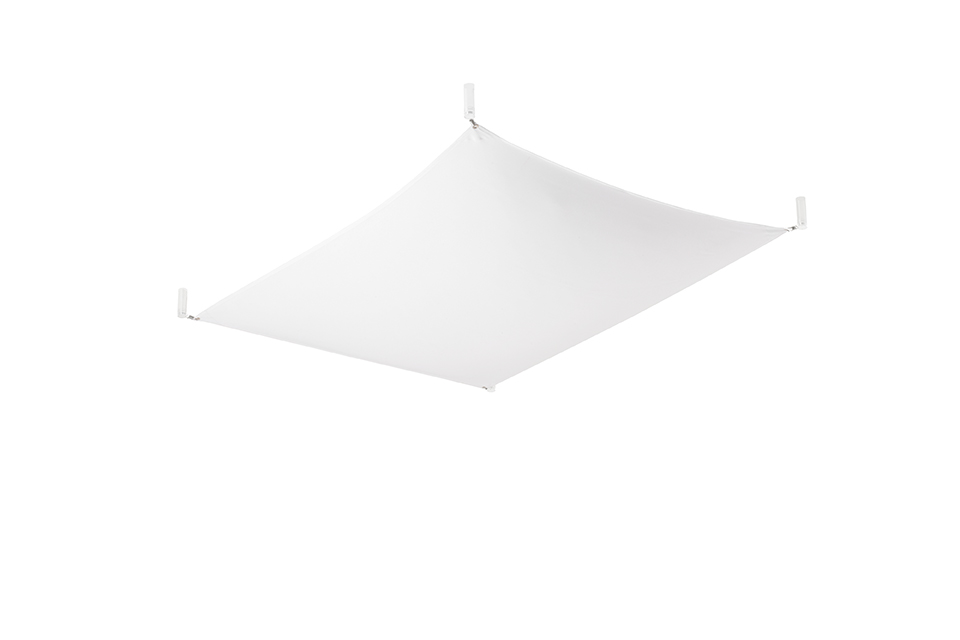 Design Deckenlampe Deckensegel 105x80cm weißes Stoffsegel