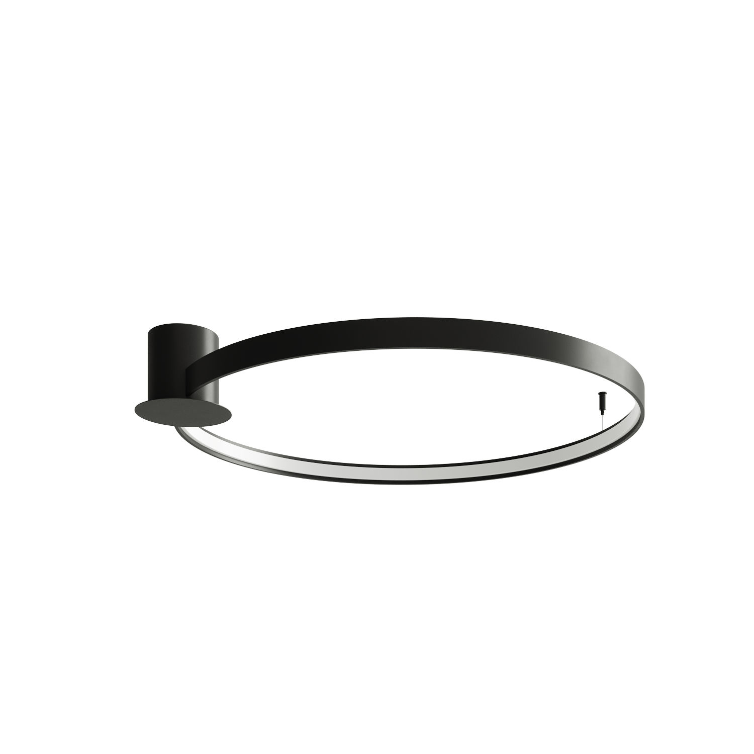 Ring Deckenlampe RIO LED warmweiß 78cm schwarz 3000K 50 Watt