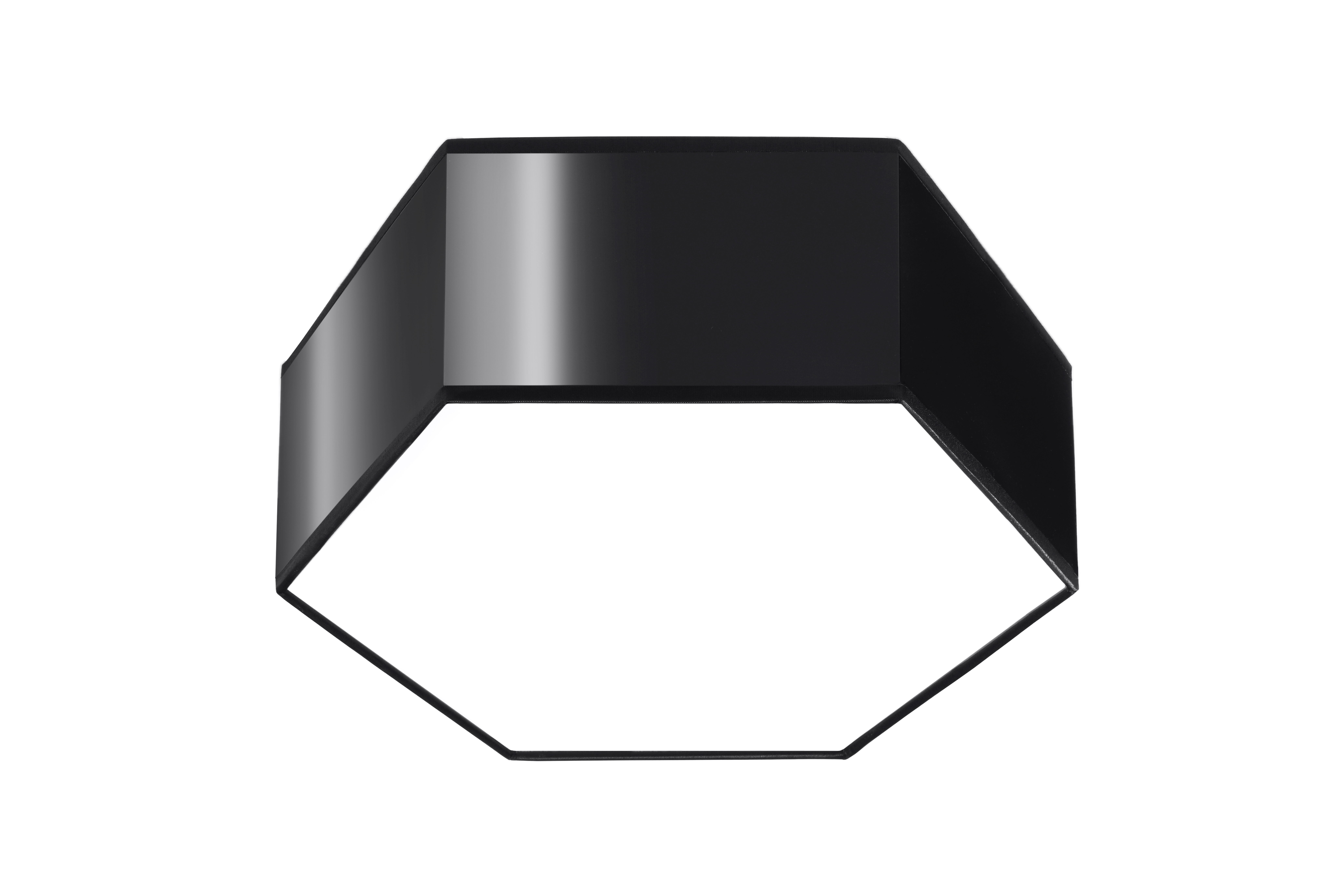 Sechseckige Deckenleuchte SUNDE 11cm schwarz PVC inkl. LED warmweiß 2x7,5W