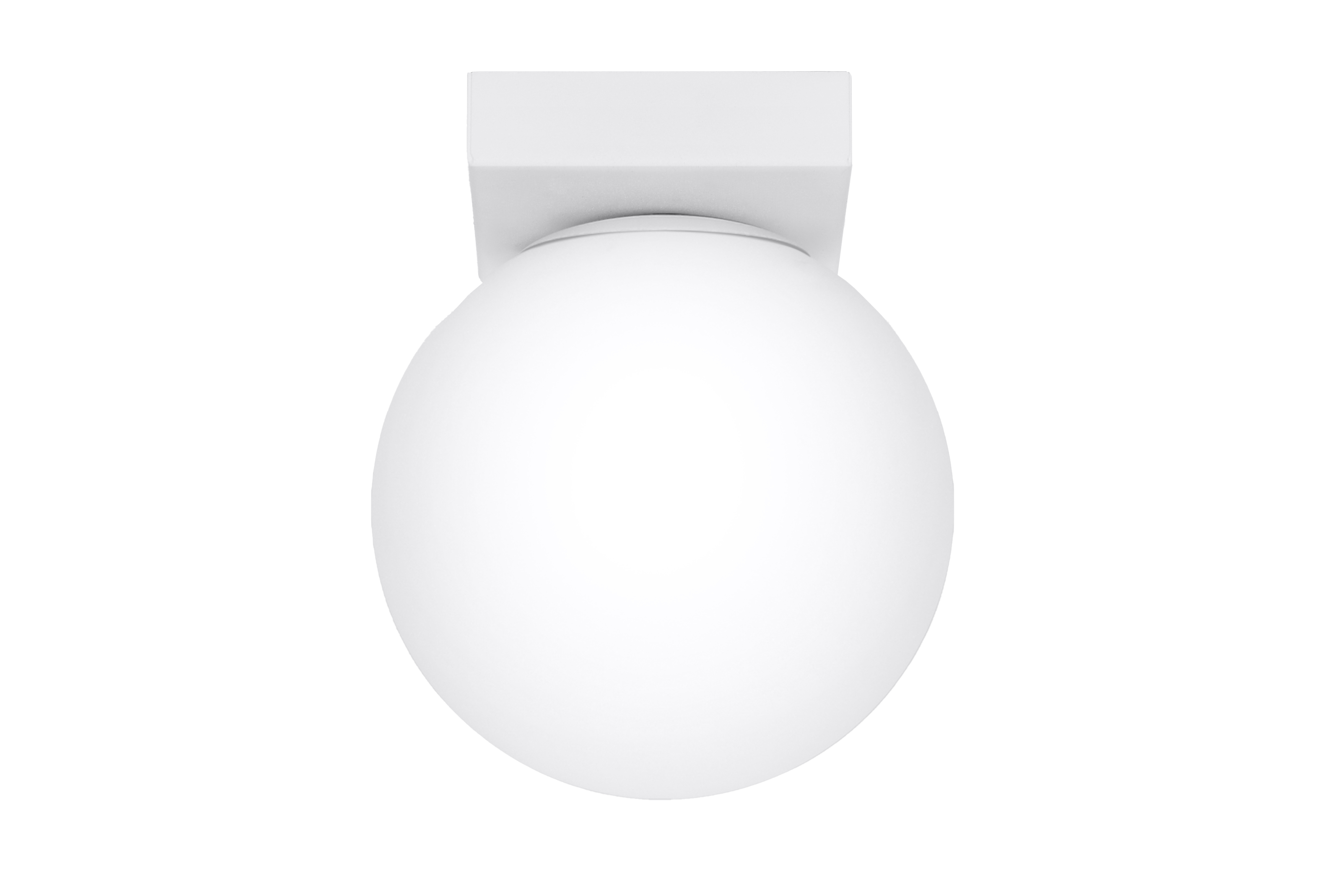 Runde Glaskugel Deckenleuchte YOLI Weiß inkl. LED warmweiß 4,5W |  LichtED.de - LED Lampen und Beleuchtung