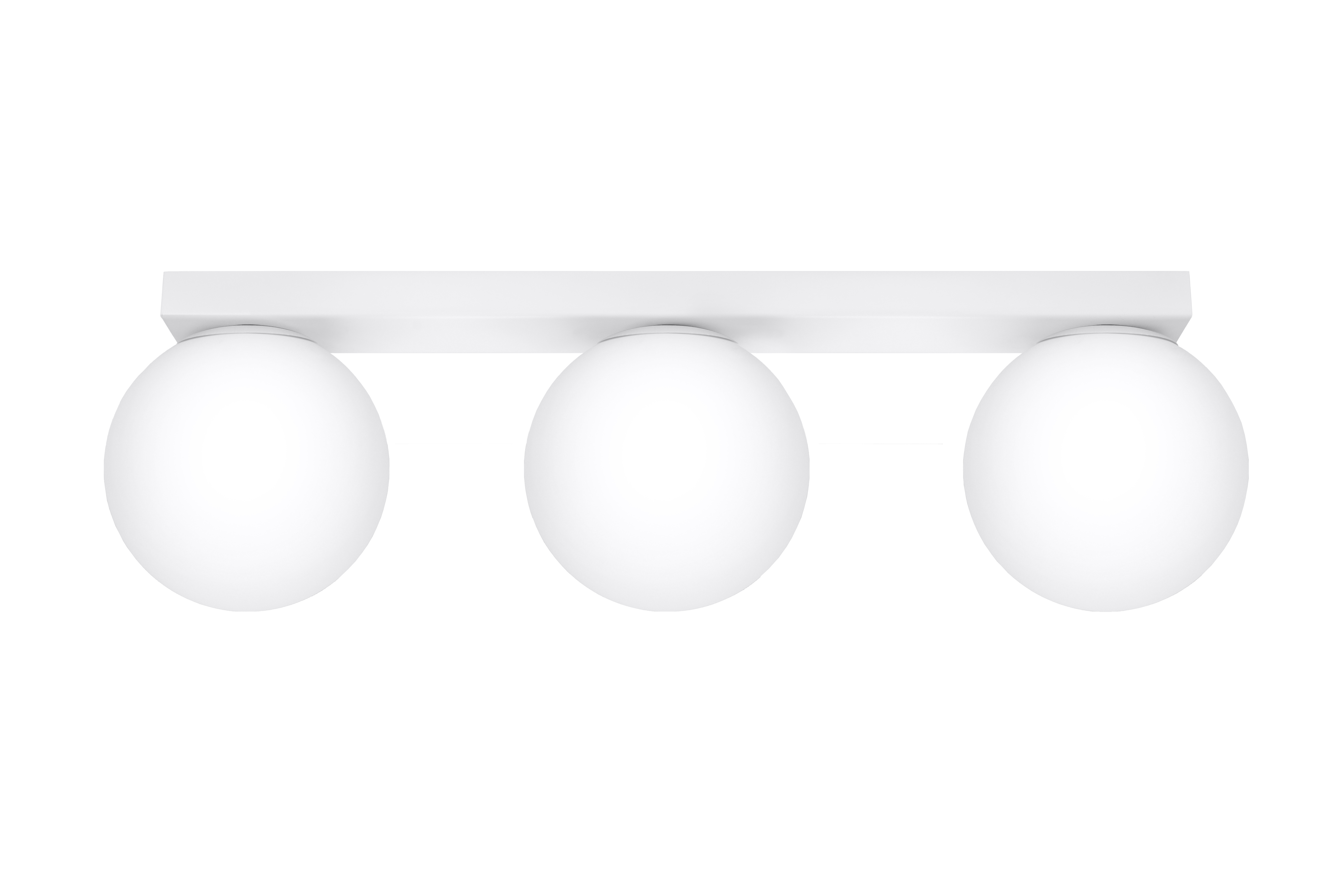 Weiße Glaskugel Deckenlampe YOLI 3-fach Weiß inkl. LED warmweiß 3x4,5W