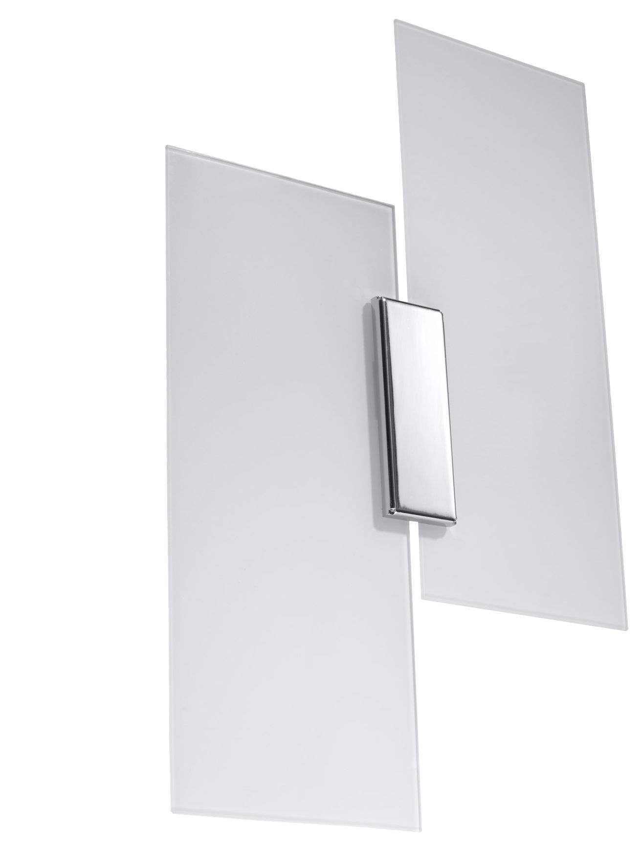 - 2x7,5W und Beleuchtung diffuses Wandleuchte LichtED.de Glas und inkl. | Lampen Design warmweiß Glas Stahl LED LED