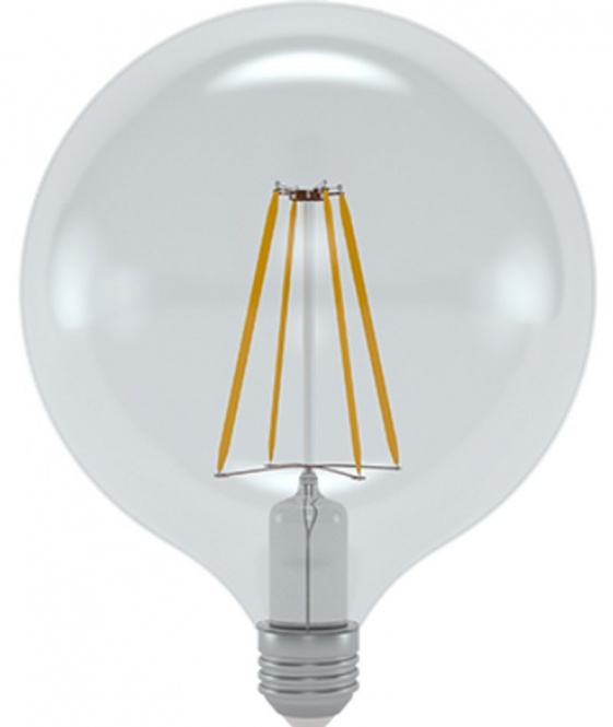 LED Globe 4 W klar Ø 95 mm Filament E27 450 Lumen warmweiß