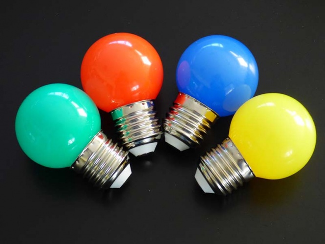 LED-Tropfenlampe E27 grün LED´s Lampe 230V 1W 