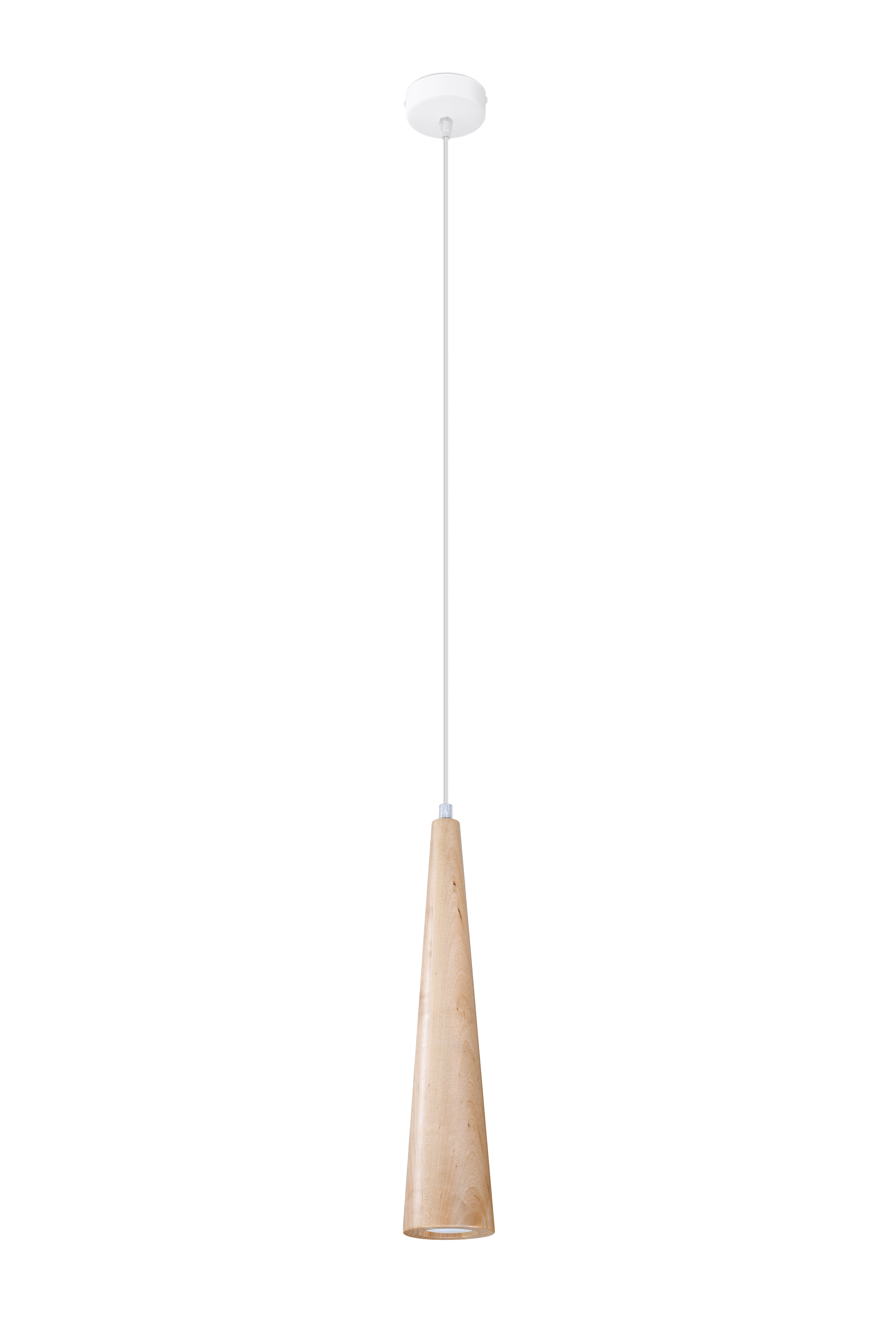Pendelleuchte SULA mit Schirm aus natural Holz Birke inkl. LED warmweiß 7W  | LichtED.de - LED Lampen und Beleuchtung