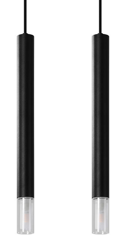 LED Pendellampe WEZYR schwarz 2-flammig Esstisch oder Tresen inkl. LED warmweiß 2x4,5W