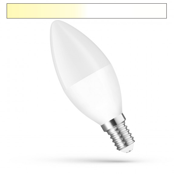 SMART LED Lampe E14 Kerze 5 Watt CCT Dimmbar matt WLAN und ALEXA/Google Steuerung