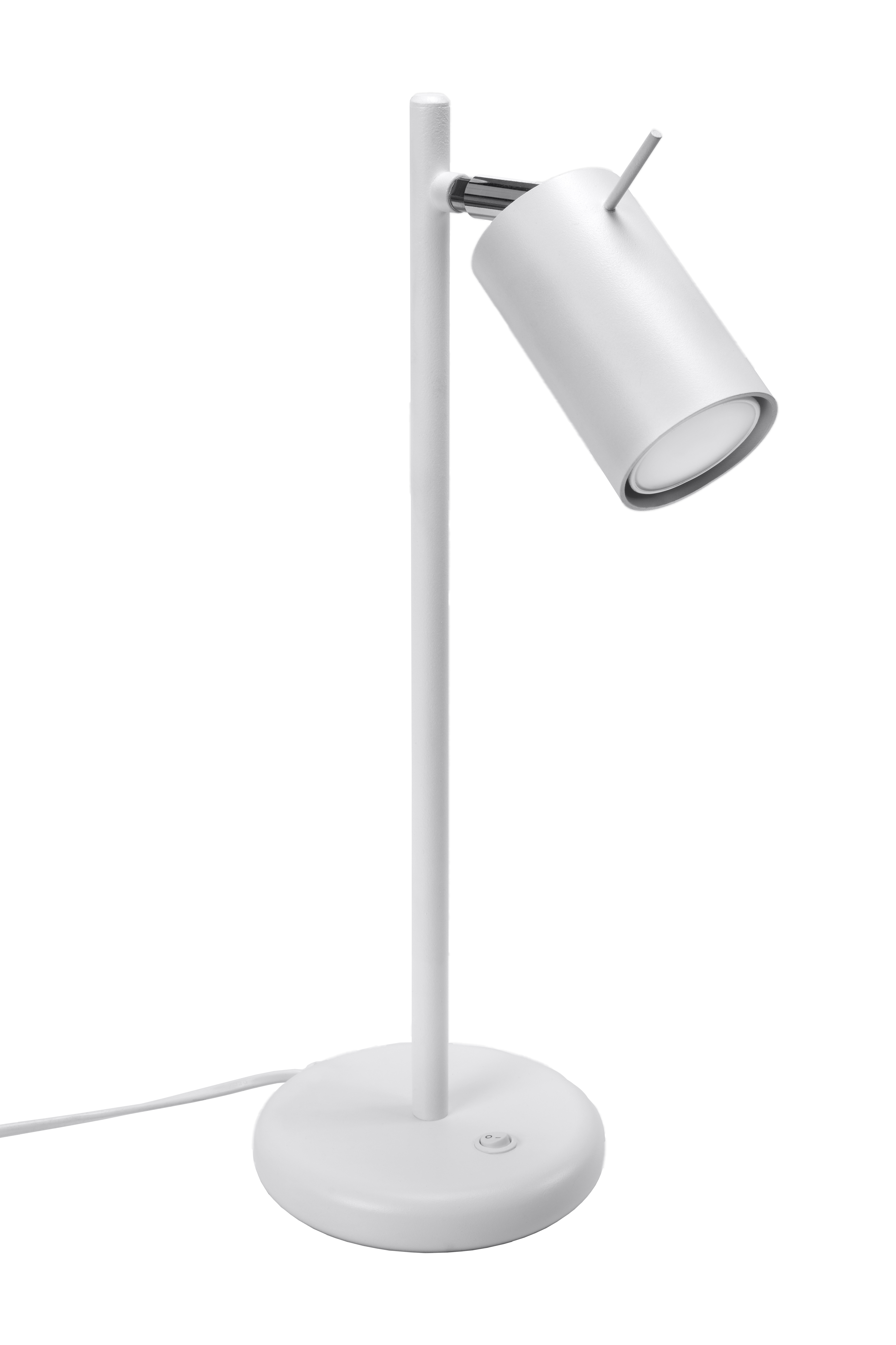 LED Schreibtischlampe RING verstellbar Stahl weiß inkl. LED warmweiß 7W